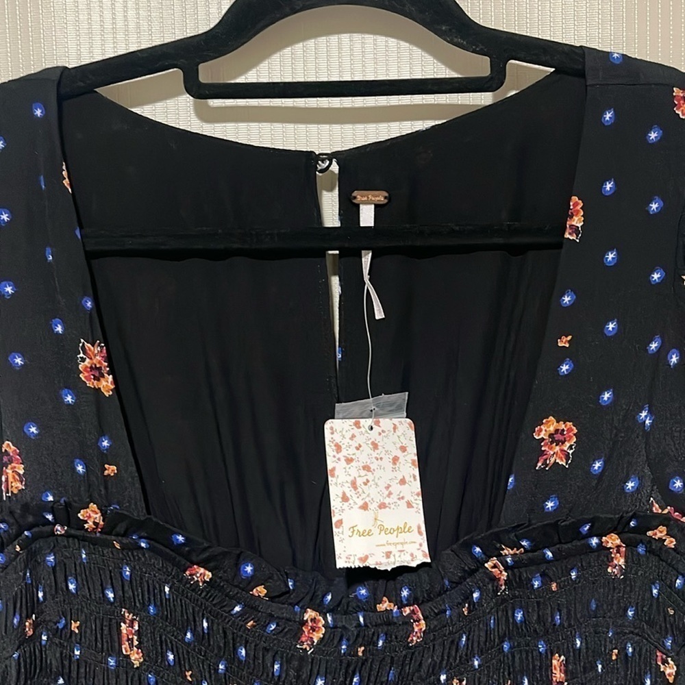 Free People Square Neck Mini Dress Size SP - Picture 5 of 17